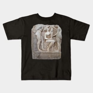 Deity and Dionysus Roman Sebasteion Relief Aphrodisias Kids T-Shirt